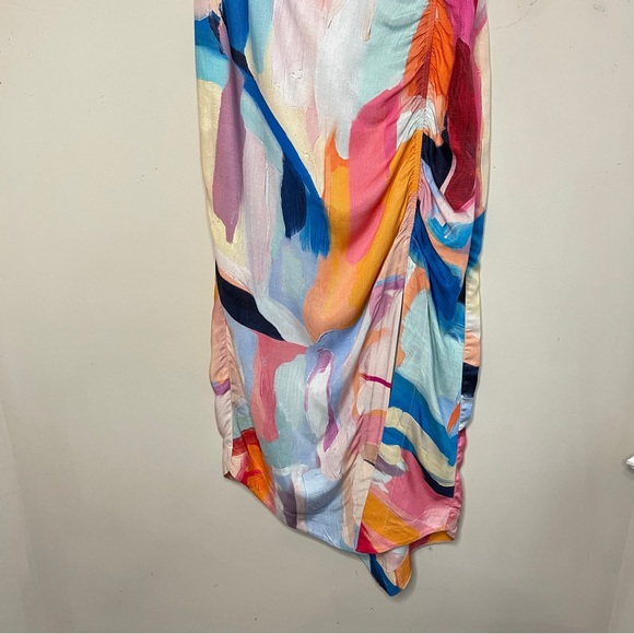 ❌SOLD❌NWT ANTHROPOLOGIE Square Cowl Neck Ruched Side Slip Dress (Altered) - Picture 5 of 15